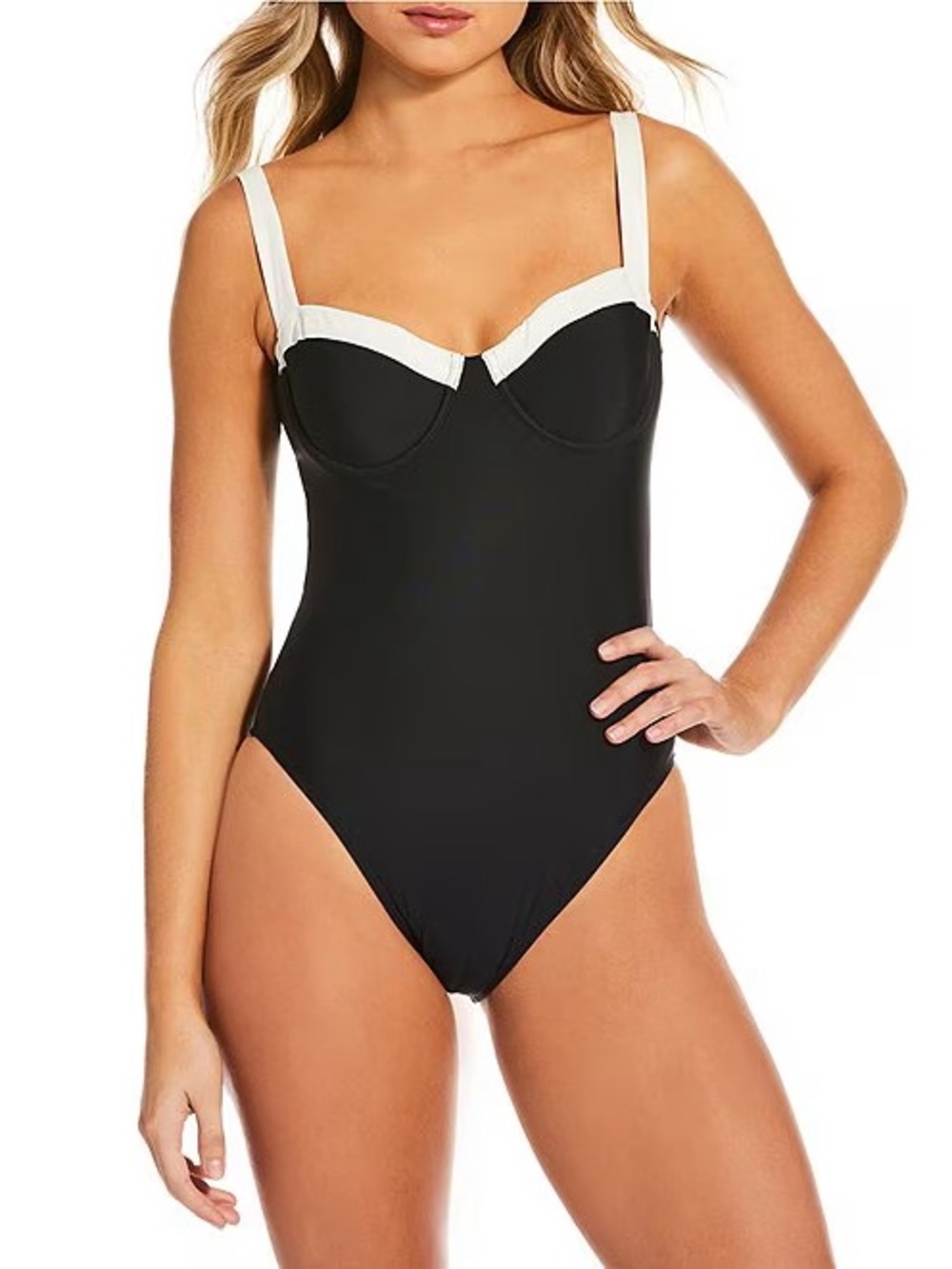 🖤Gianni Bini Color Block Underwire One Piece Swimsuit 🤍